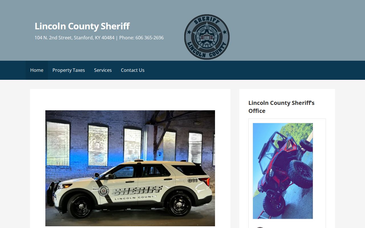 Lincoln County Sheriff's Office official website used to confirm agency information