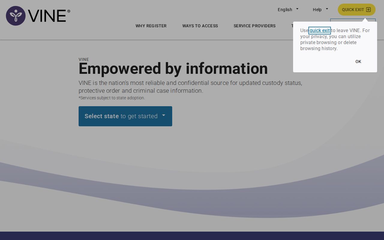 Kentucky VINELink offender search interface